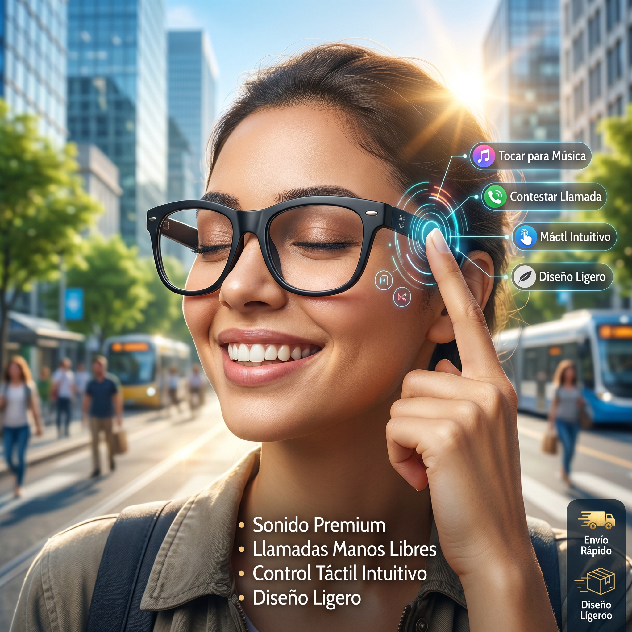 Gafas Bluetooth Táctiles Inteligentes