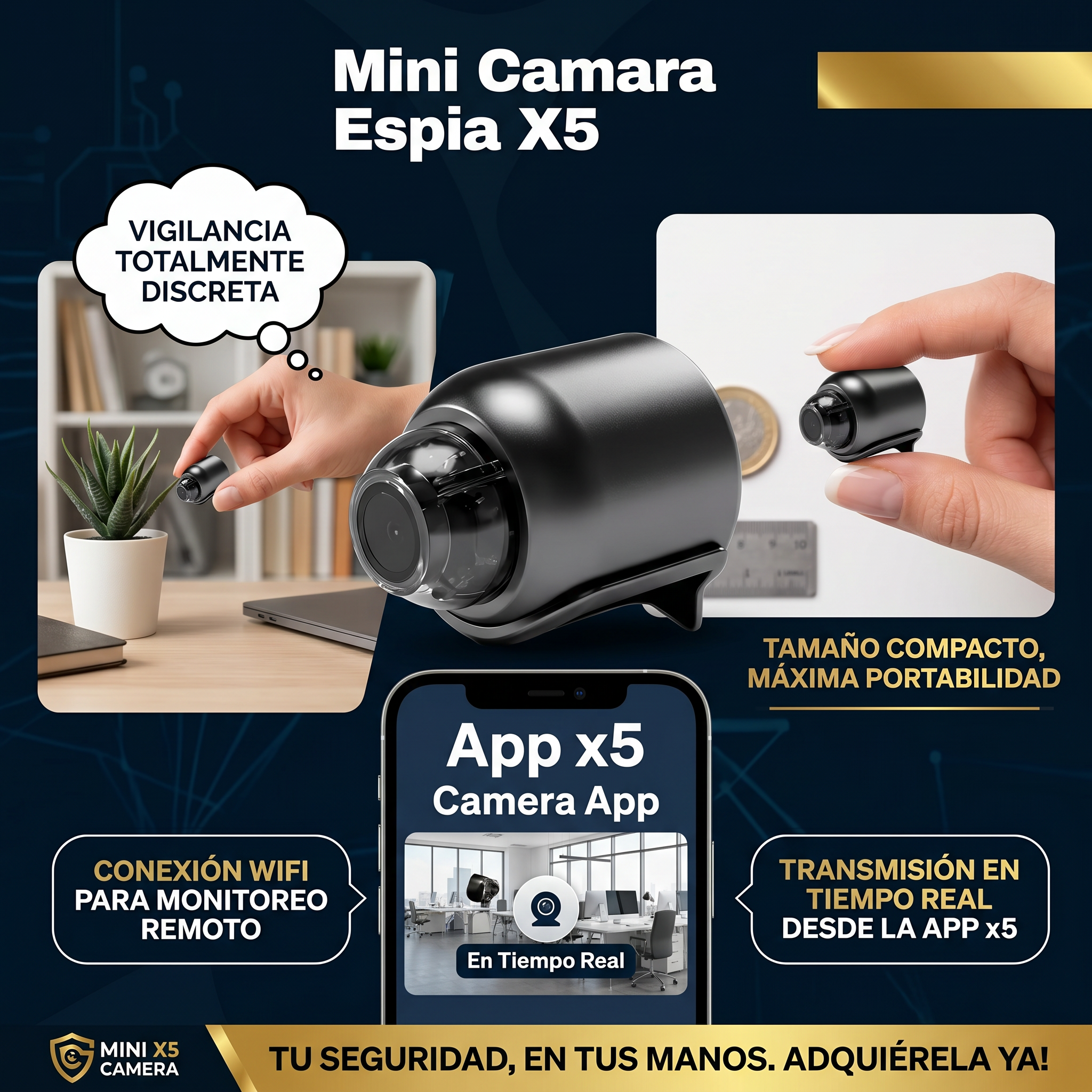 Mini Camara Wifi Espia X5 P2p Fullhd Vis